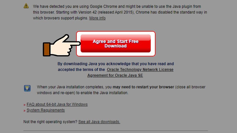 using java 60 with chrome