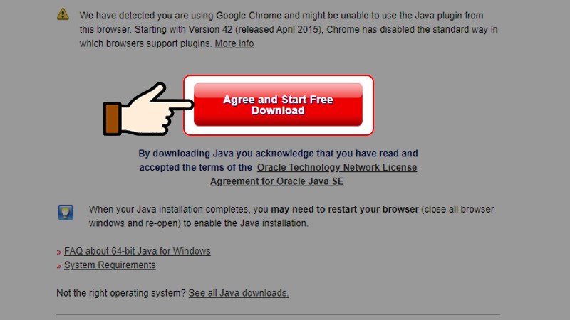nhấn chọn Agree and Start Free Download