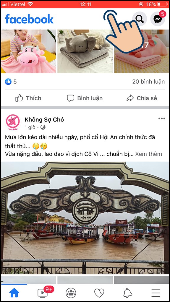 Sau đ&oacute; c&aacute;c bạn sẽ thấy thanh trạng th&aacute;i tr&ecirc;n iPhone của bạn c&oacute; m&agrave;u đỏ.