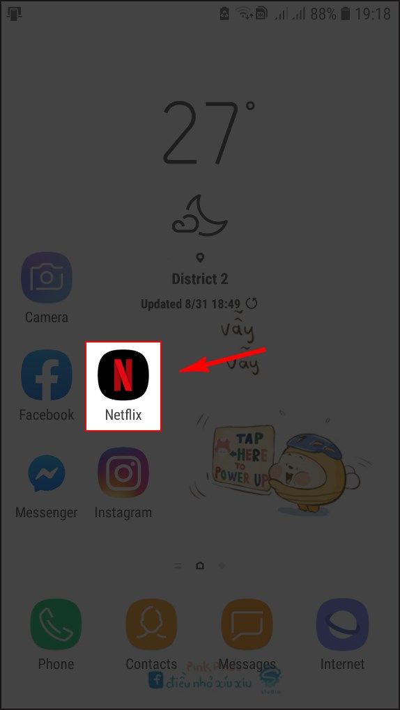Mở ứng dụng Netflix trên thiết bị của bạn