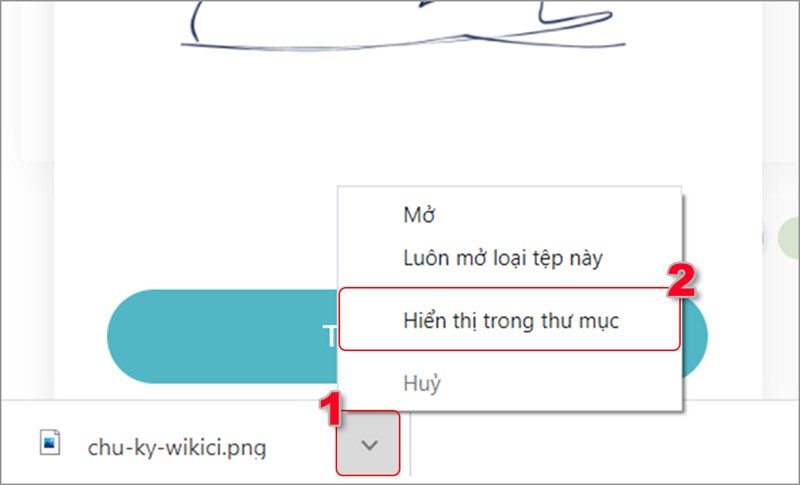 Hiển thị trong thư mục