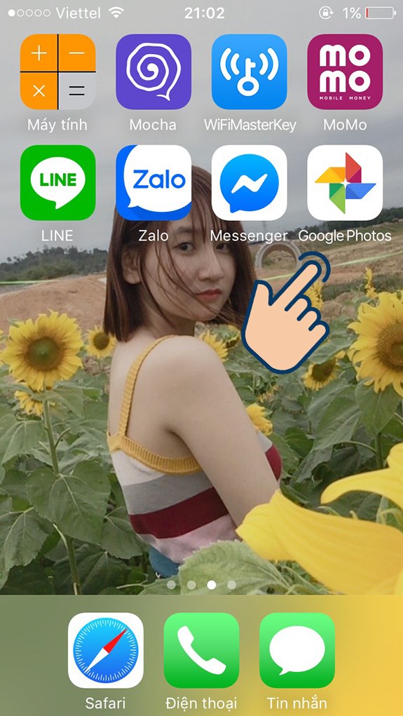 Mở&nbsp;ứng dụng&nbsp;Google Photos.