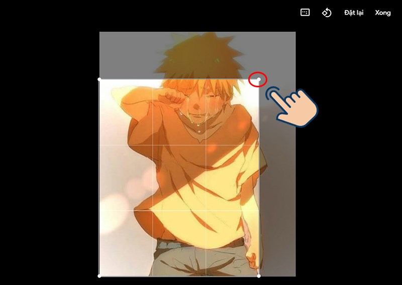  Tại mục Căt & Xoay, bạn c&oacute; thể cắt ảnh bằng c&aacute;ch k&eacute;o c&aacute;c cạnh của bức ảnh.