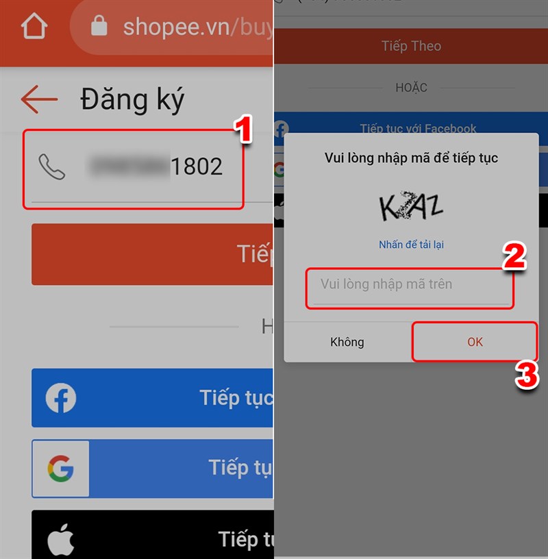 Nhập số điện thoại đăng k&yacute;