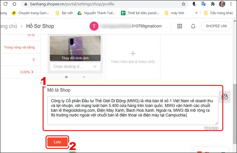 Nhập th&ecirc;m m&ocirc; tả v&agrave; Lưu