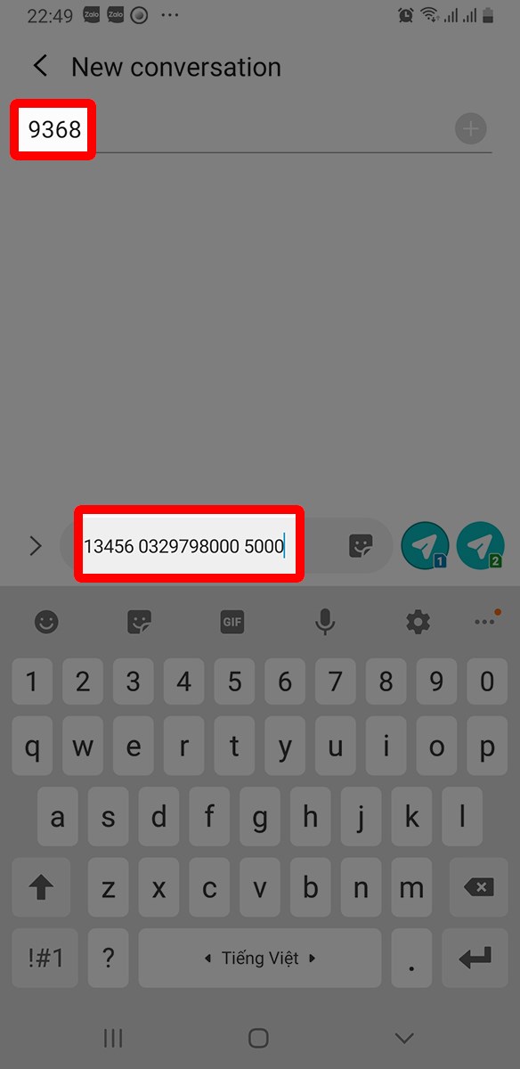 Cách chuyển tiền sim VinaPhone bằng tin nhắn
