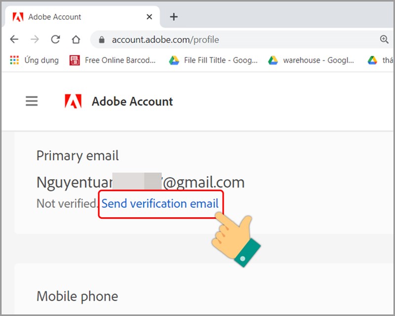Send verification email
