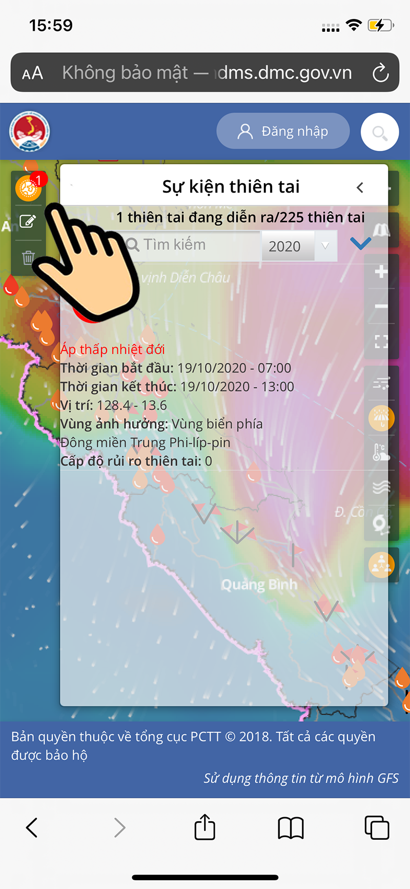 xem được cảnh báo các sự kiện thiên tai xem được cảnh báo các sự kiện thiên tai