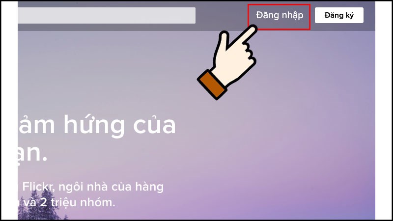 Chọn đăng nhập