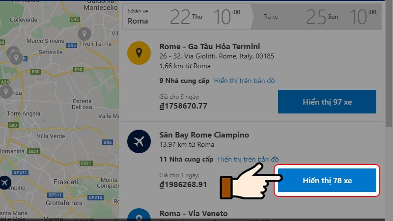 Nhấn chọn Hiển thị