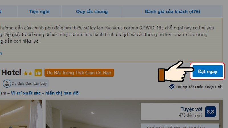 Nhấn chọn Đặt ngay