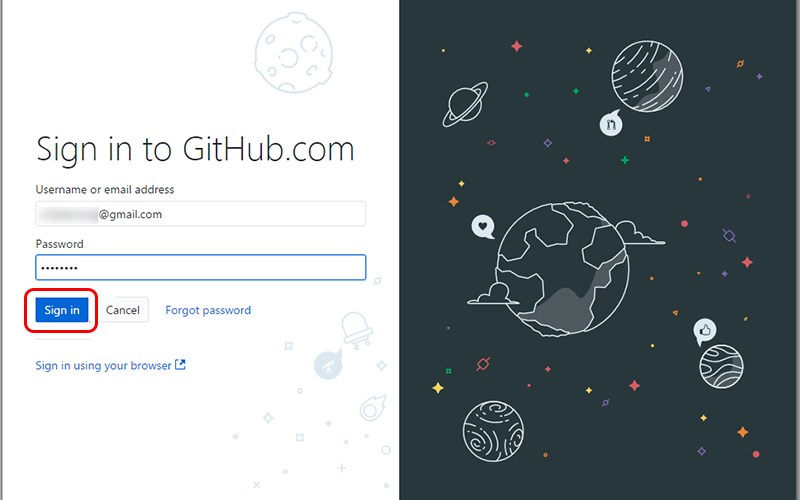 Bạn nhập tên đăng nhập và mật khẩu, sau đó chọn Sign in. Bạn nhập tên đăng nhập và mật khẩu, sau đó chọn Sign in.
