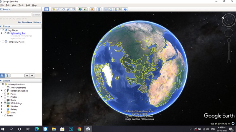 thoải mái sử dụng và trải nghiệm trên Google Earth