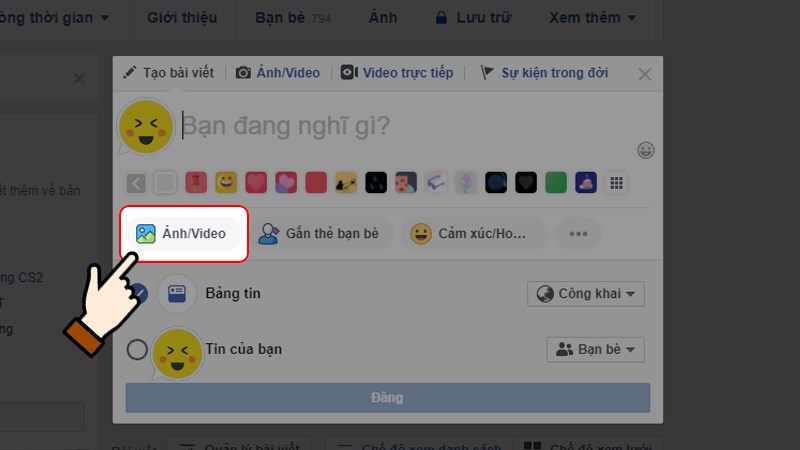 Tải video muốn dùng làm ảnh bìa lên Facebook cá nhân