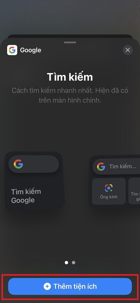 Hướng dẫn c&aacute;ch c&agrave;i widget Google l&ecirc;n m&agrave;n h&igrave;nh ch&iacute;nh tr&ecirc;n iOS 14