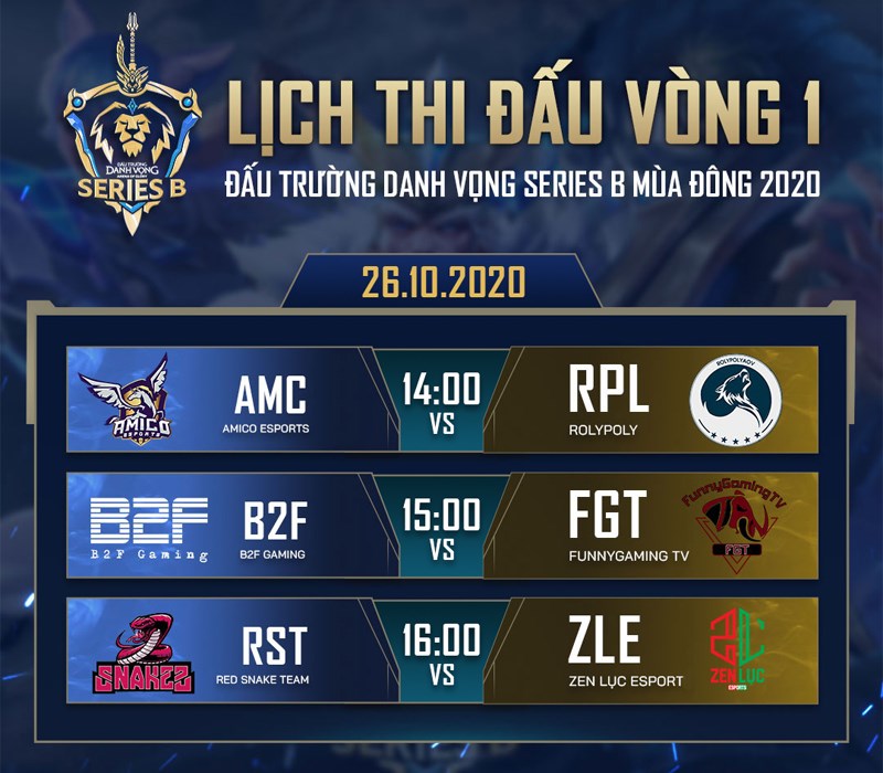Lịch thi đấu vòng 1