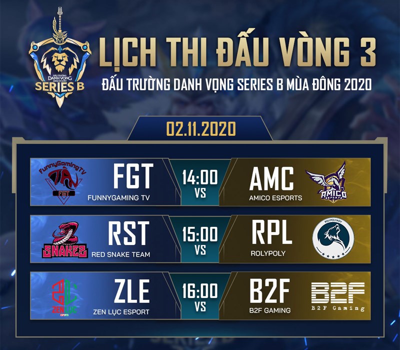 Lịch thi đấu vòng 3