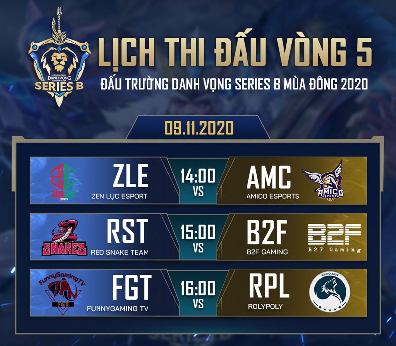 Lịch thi đấu vòng 5