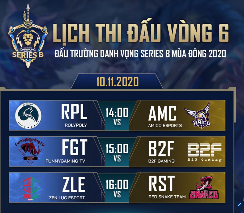 Lịch thi đấu vòng 6