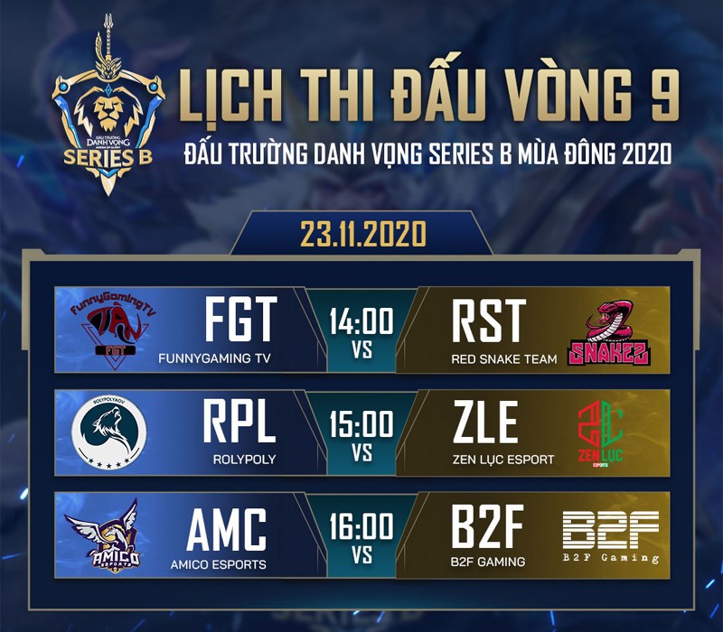 Lịch thi đấu vòng 9