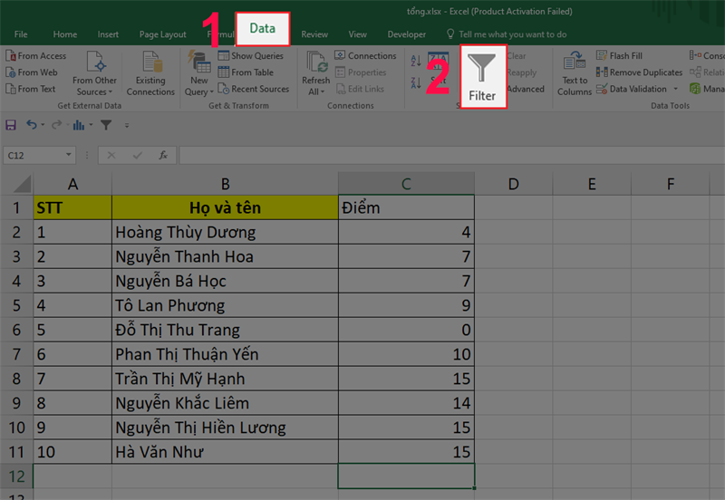 Cách tính tổng trong excel nhanh nhất