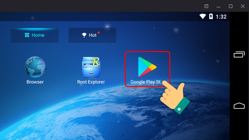 Nhấn v&agrave;o CH Play
