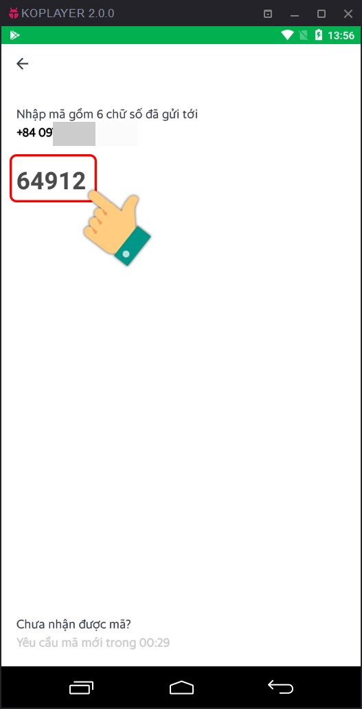 Nhập m&atilde; x&aacute;c thực