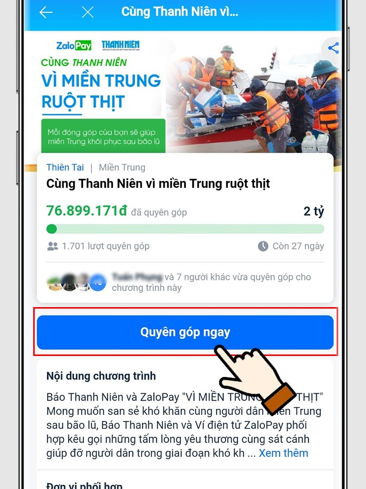 Chọn Quyên góp ngay Chọn Quyên góp ngay