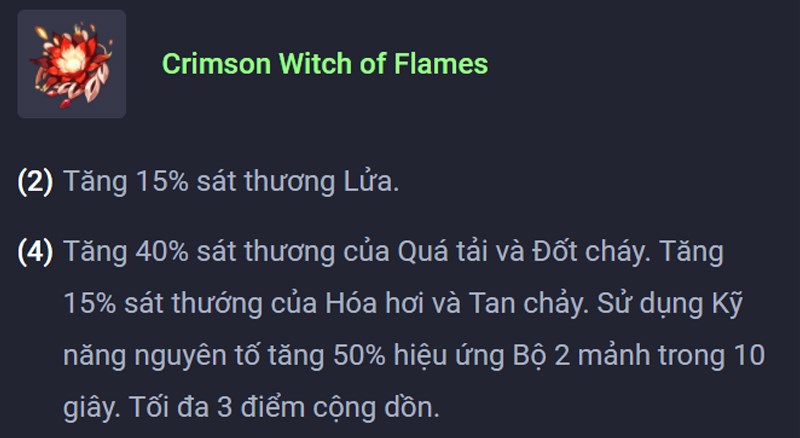 Crimson Witch of Flames (4 món)