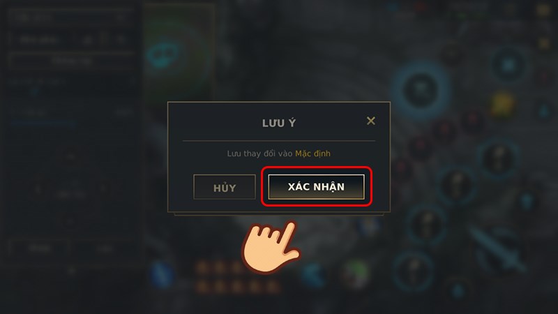 Chọn X&aacute;c nhận để lưu thay đổi