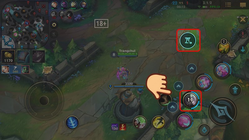 Bấm đ&egrave; v&agrave;o chi&ecirc;u m&agrave; bạn muốn hiện ping thời gian cho đến khi hiện biểu tượng đồng hồ c&aacute;t