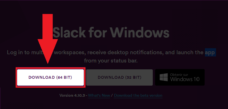 Chọn Download để tải ứng dụng Slack