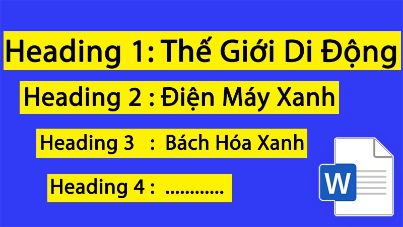 Cách tạo, định dạng heading trong Word