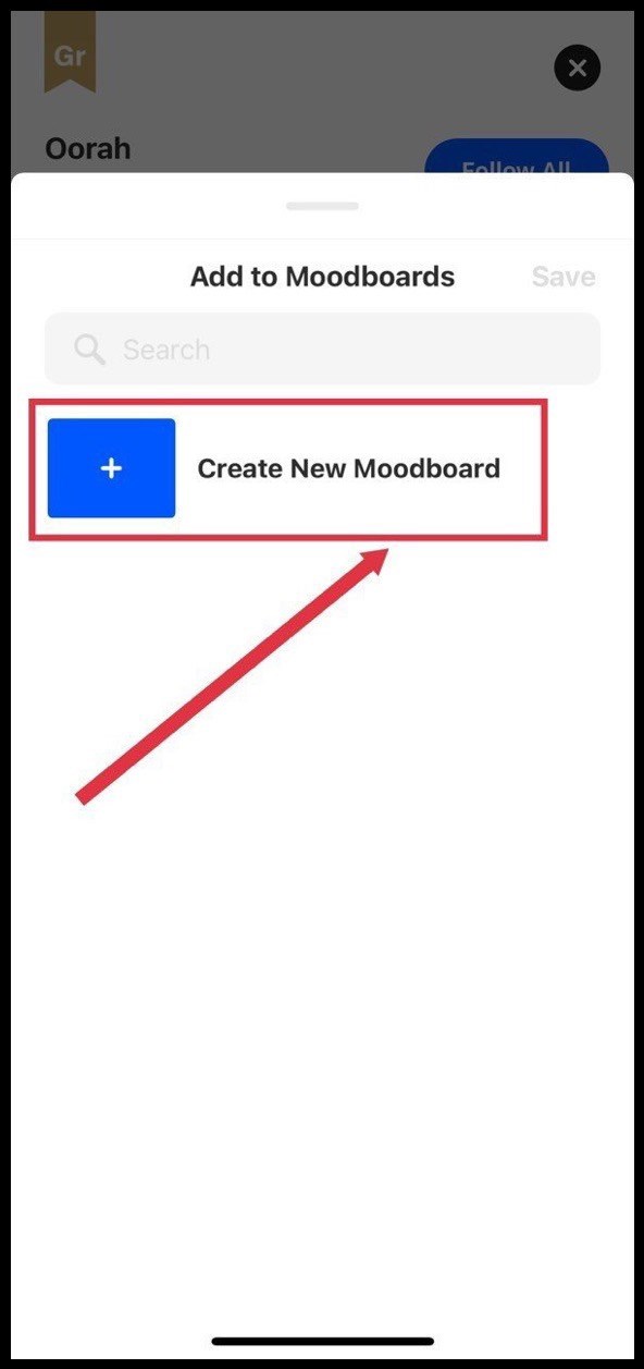 Nhấn vào Create new Moodboard