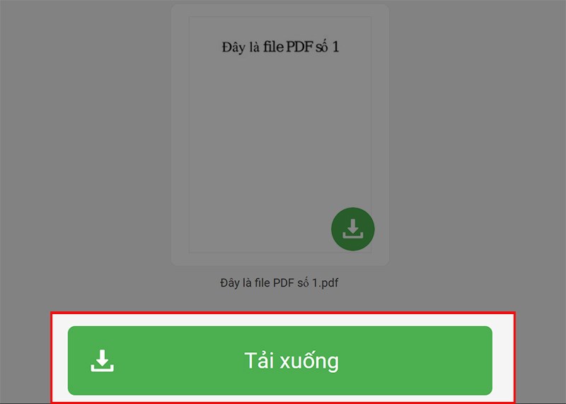 Chọn Tải xuống để tải file PDF đã ghép nối về máy tính.