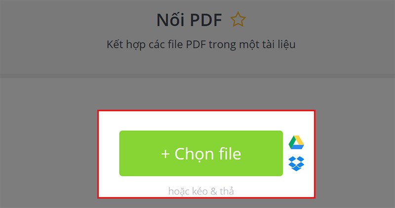 Truy cập vào PDFCandy và nhấn vào Chọn tệp.