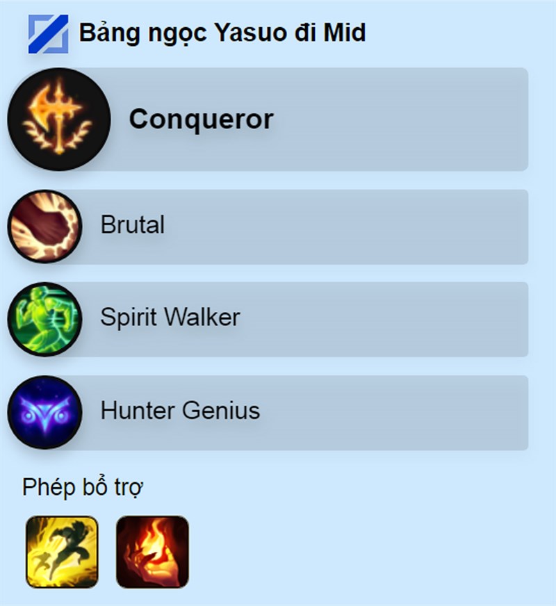 Bảng ngọc Yasuo Mid