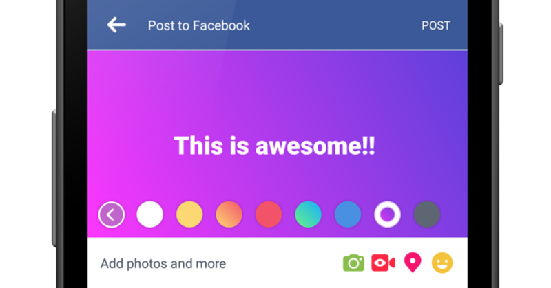 Cách đăng status có nền màu sắc trên Facebook