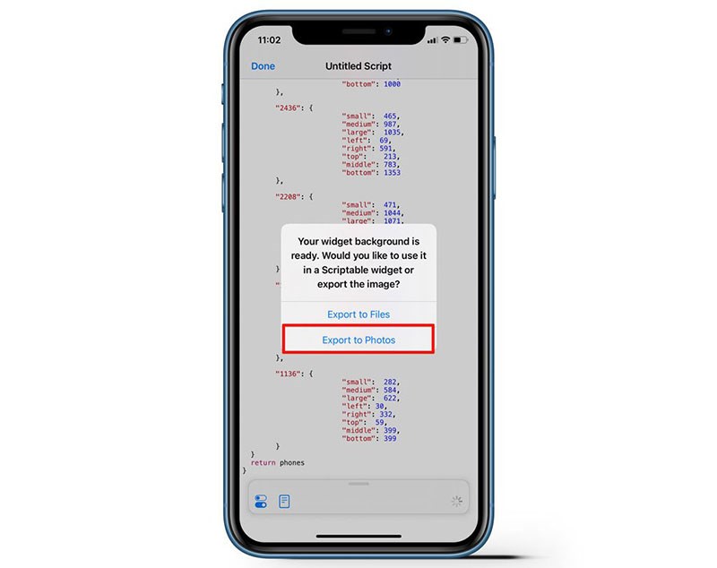 Chọn Export to Photos để lưu ảnh v&agrave;o Photos, xong bước chuẩn bị ảnh.