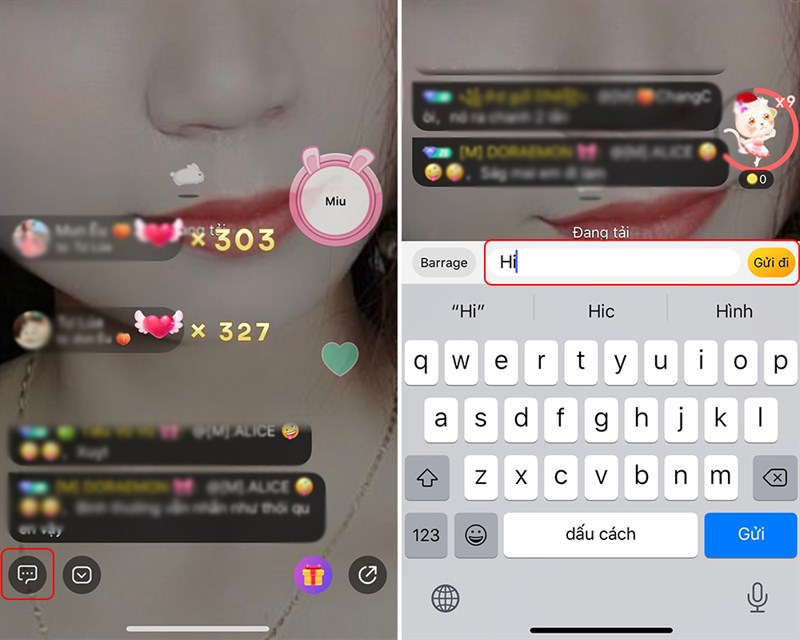 Trò chuyện trong livestream Trò chuyện trong livestream