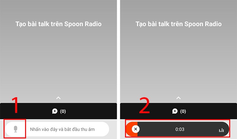Nhấn v&agrave;o micro để bắt đầu n&oacute;i