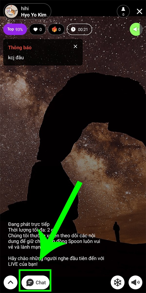 Nhấn v&agrave;o biểu tượng tin nhắn