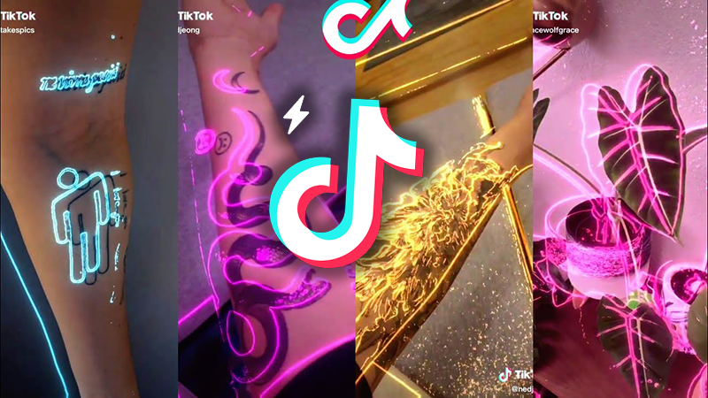 C&aacute;ch quay video hiệu ứng Neon viền s&aacute;ng tr&ecirc;n TikTok