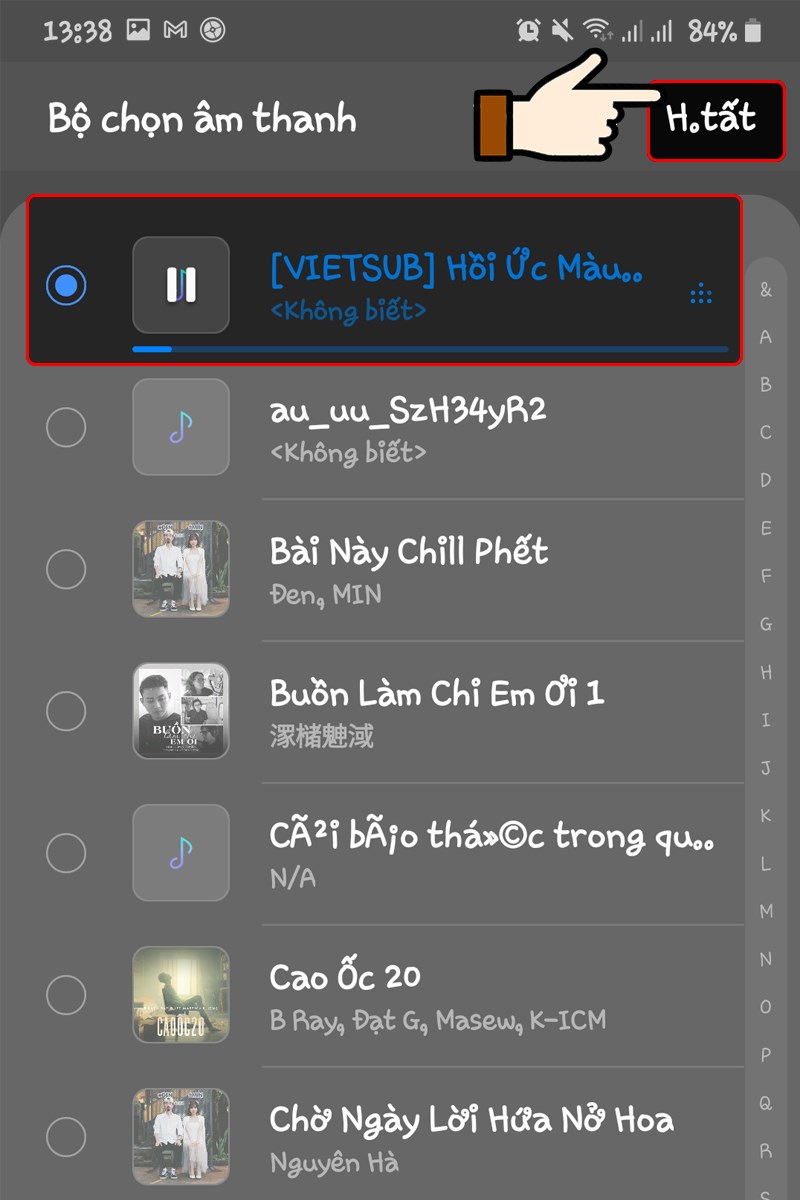 Chọn file muốn lưu trữ > Nhấn chọn Hoàn tất Chọn file muốn lưu trữ > Nhấn chọn Hoàn tất