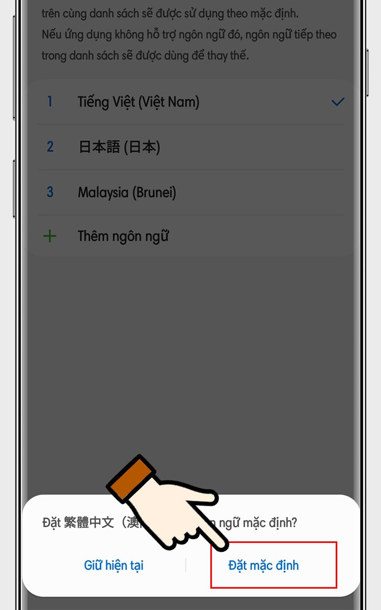 X&aacute;c nhận đặt mặc định