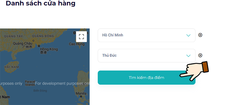 Tìm kiếm địa điểm Viettel