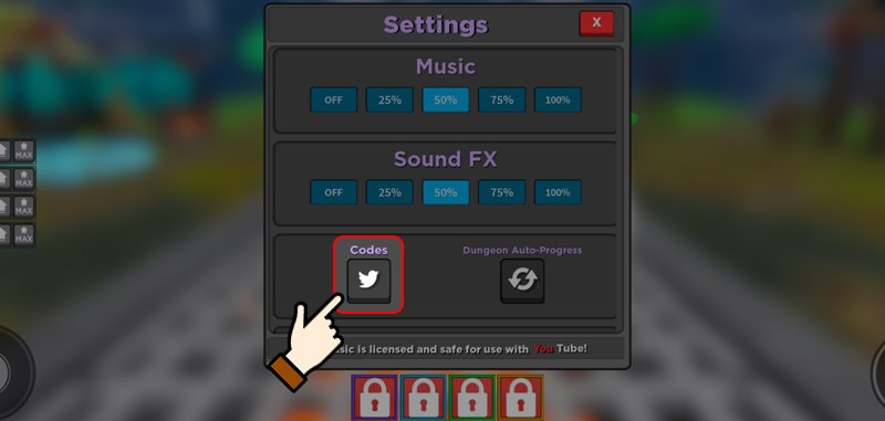 Nhấn chọn tiếp biểu tượng c&oacute; chữ Codes