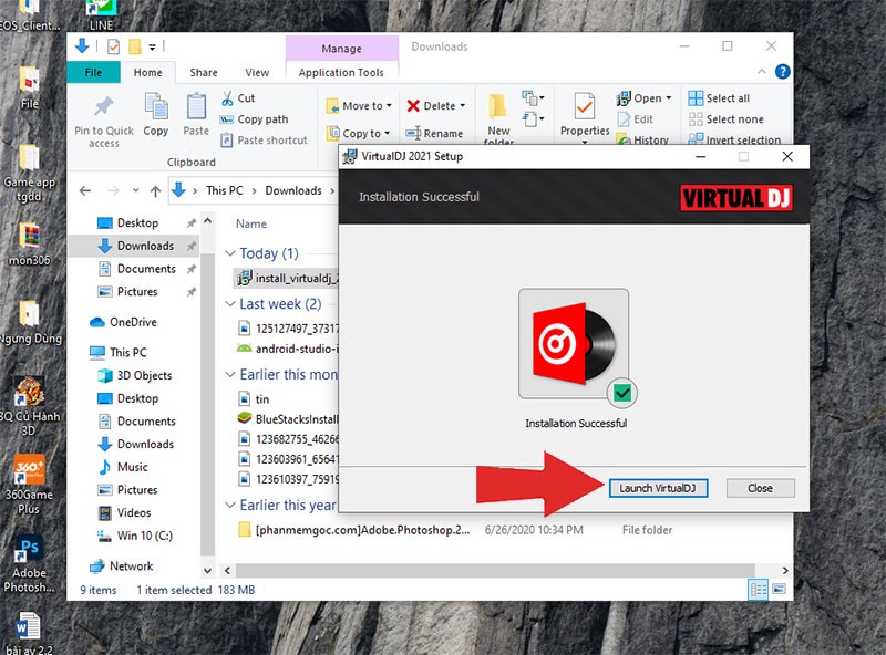 Chọn Launch VirtualDJ để mở phần mềm