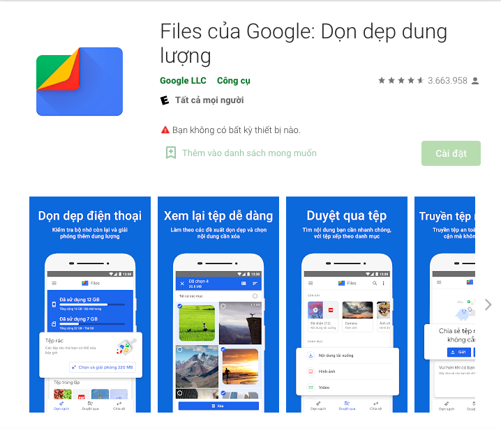 Ứng dụng Files của Google 