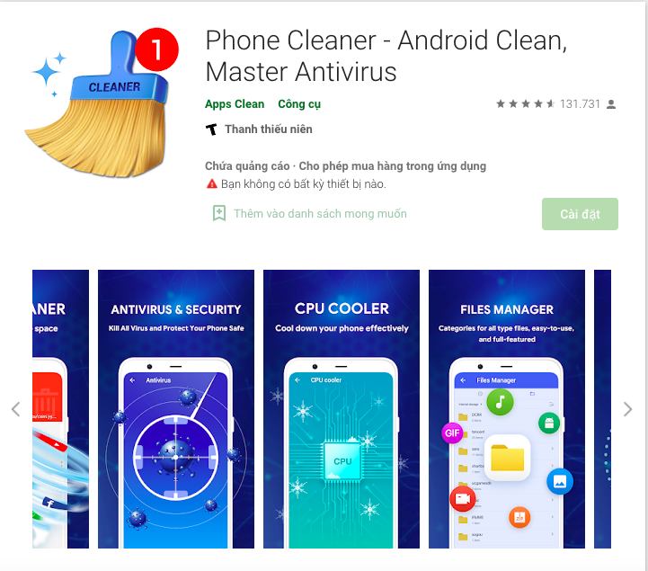 Ứng dụng Phone Cleaner